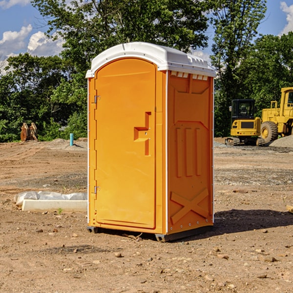 how often are the portable restrooms cleaned and serviced during a rental period in Lamar Heights